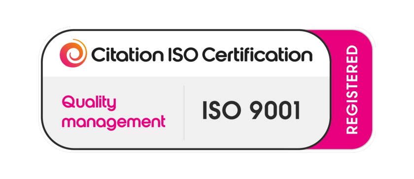 Citation ISO 9001 Quality Management registered