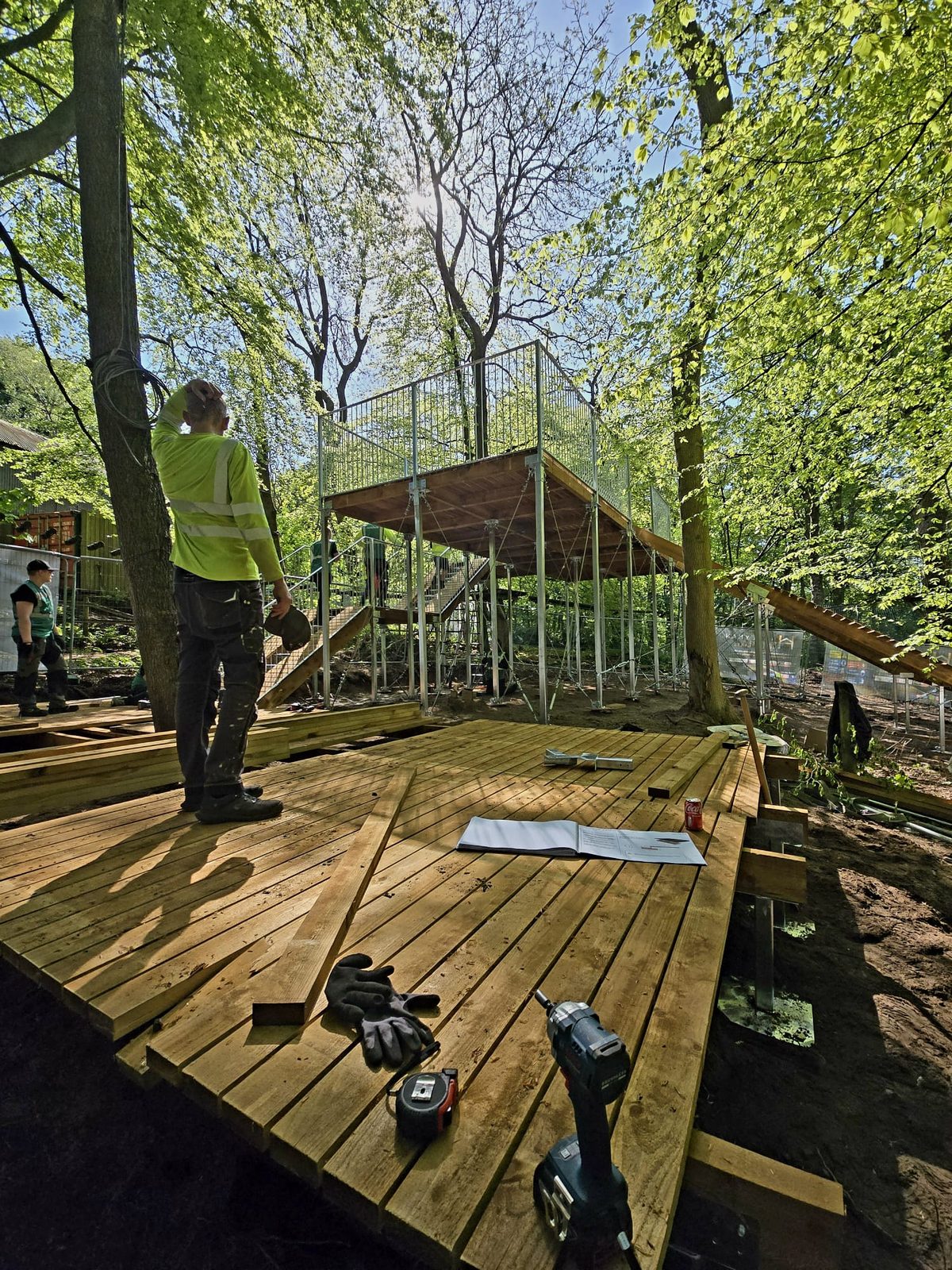 The longest tubing slide in the UK built for Zip World in Manchester